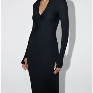 Black Bodycon Collared Khy Dress